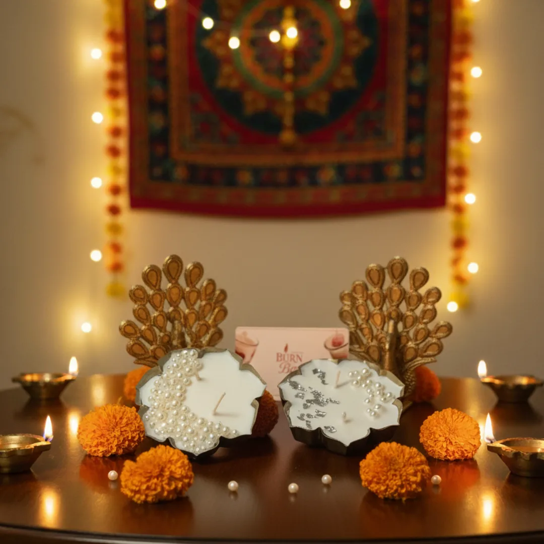 Shree Urli Glow – 2-Piece Decorative Candle Set - Image 2